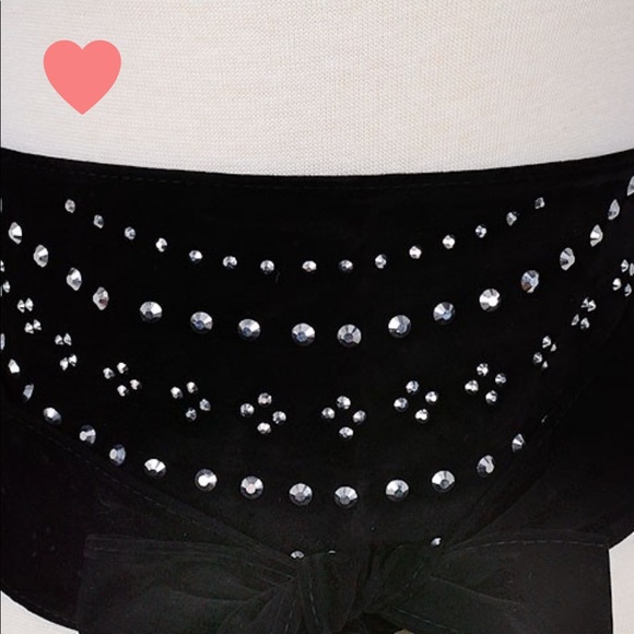 Velvet wrap around tie belt - Picture 2 of 6